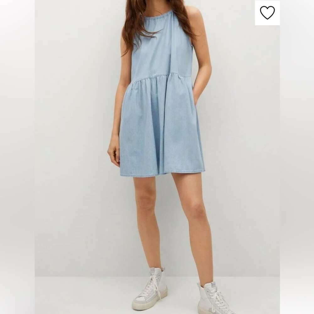 Mango Frill cotton dress